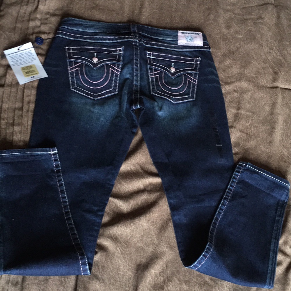 True Religion Swavorski button jeans